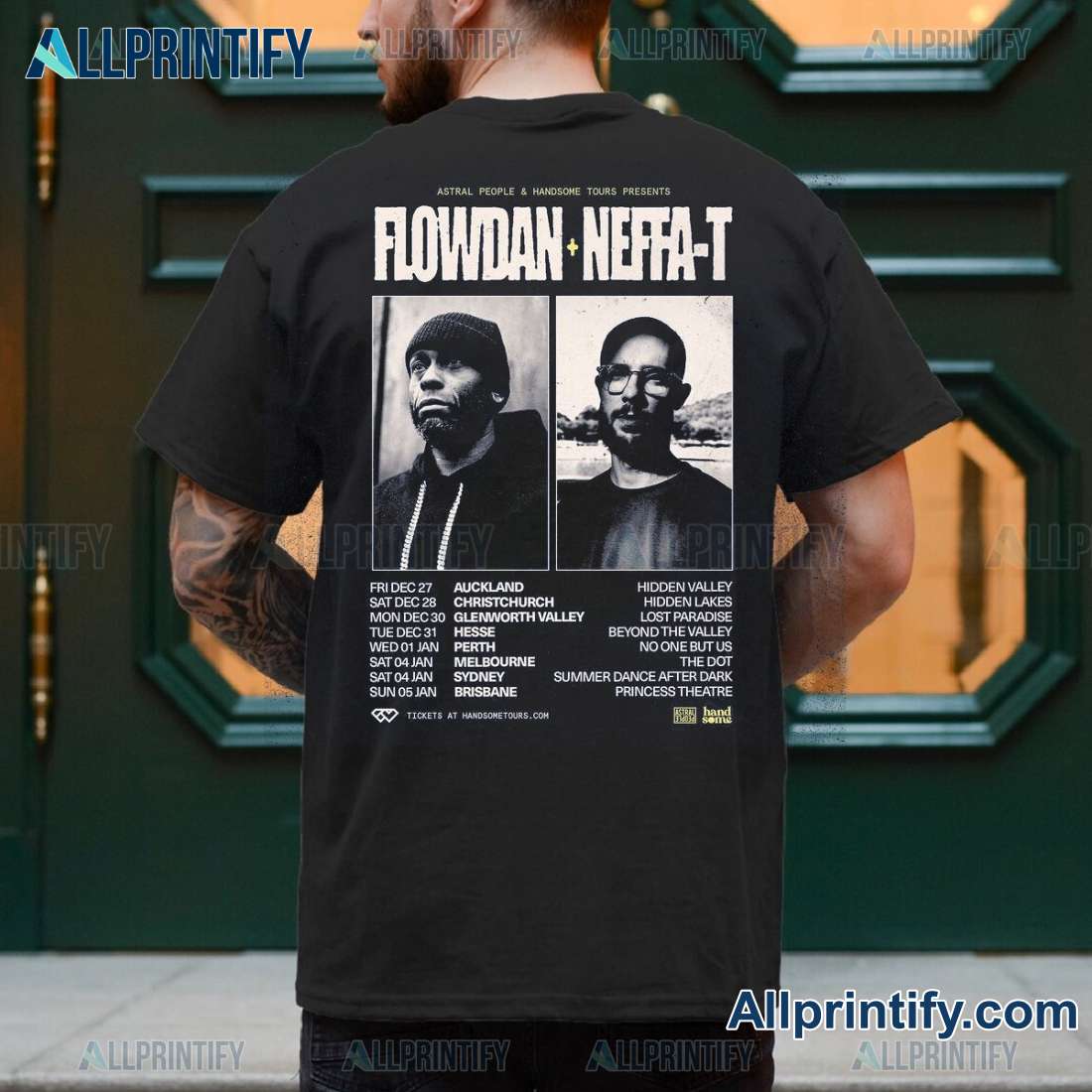 Flowdan And Neffa-t Australia Tour January 2025 Unisex T-shirt ot1RFvL