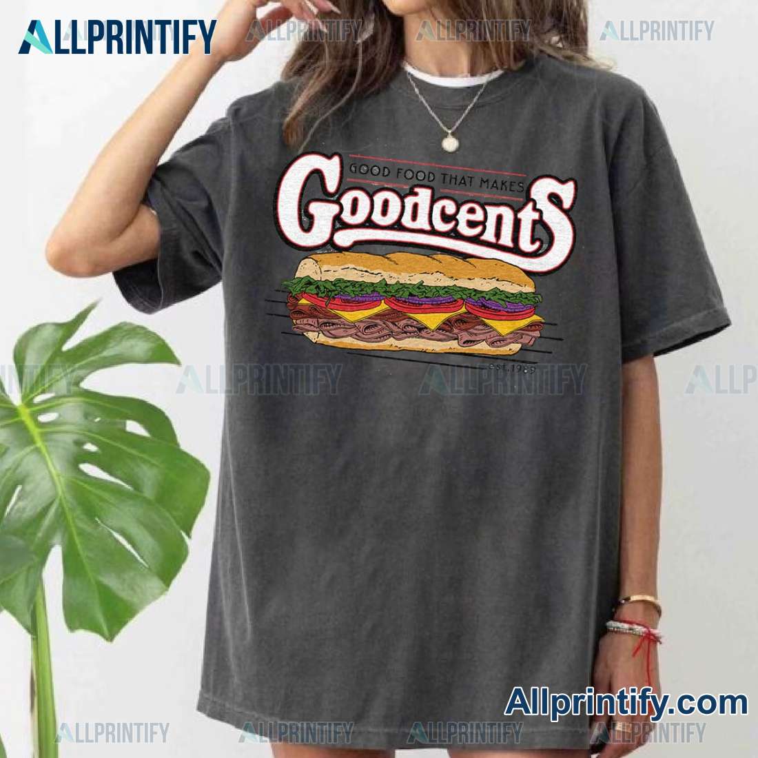 Good Food That Makes Goodcents Est.1989 Graphic Classic Men Shirt FKvnJ3w