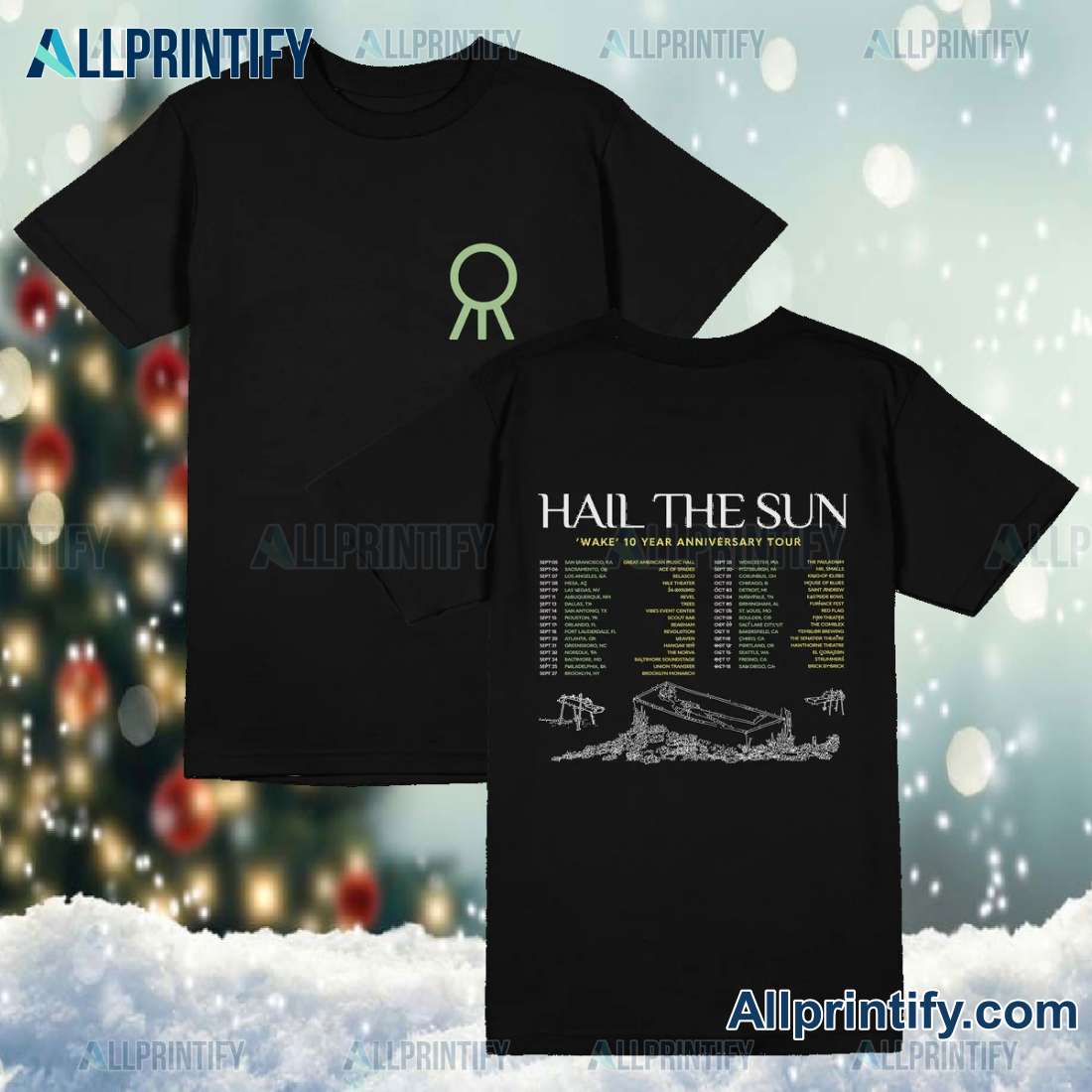 Hail The Sun 'wake' 10 Year Anniversary Tour Classic Men Shirt XvWBKHM