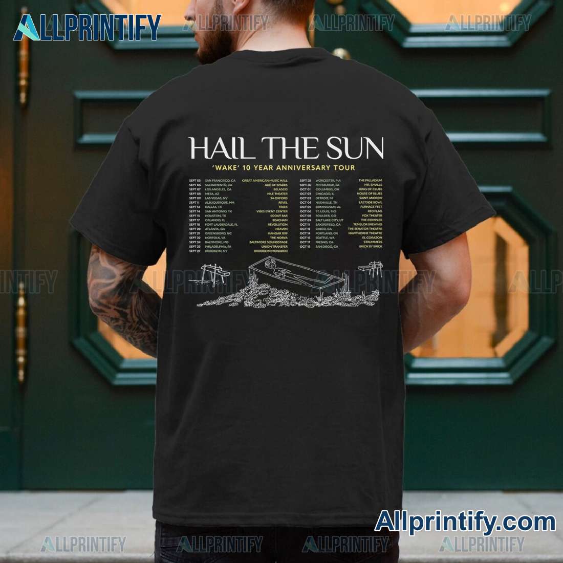 Hail The Sun 'wake' 10 Year Anniversary Tour Classic Men Shirt-a AWwrkVH