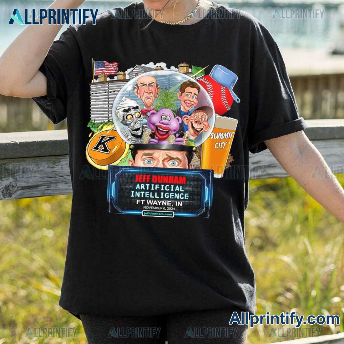 Jeff Dunham Artificial Intelligence Ft Wayne, In November 6, 2024 Unisex T-shirt-a 2mLgdz9