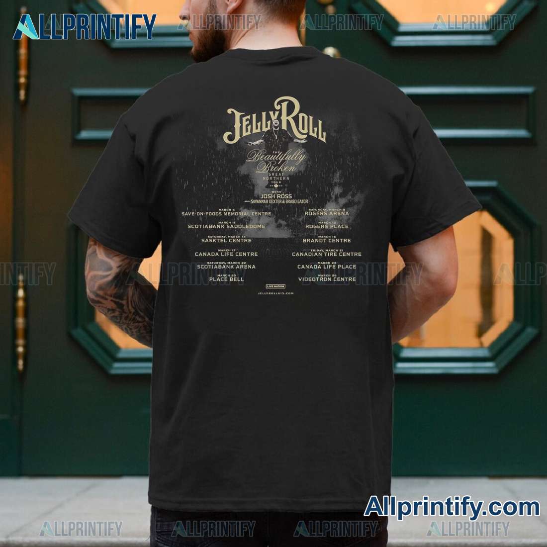 Jelly Roll The Beautifully Broken Great Northern Tour 2025 Classic Shirt-a tZF3YR9