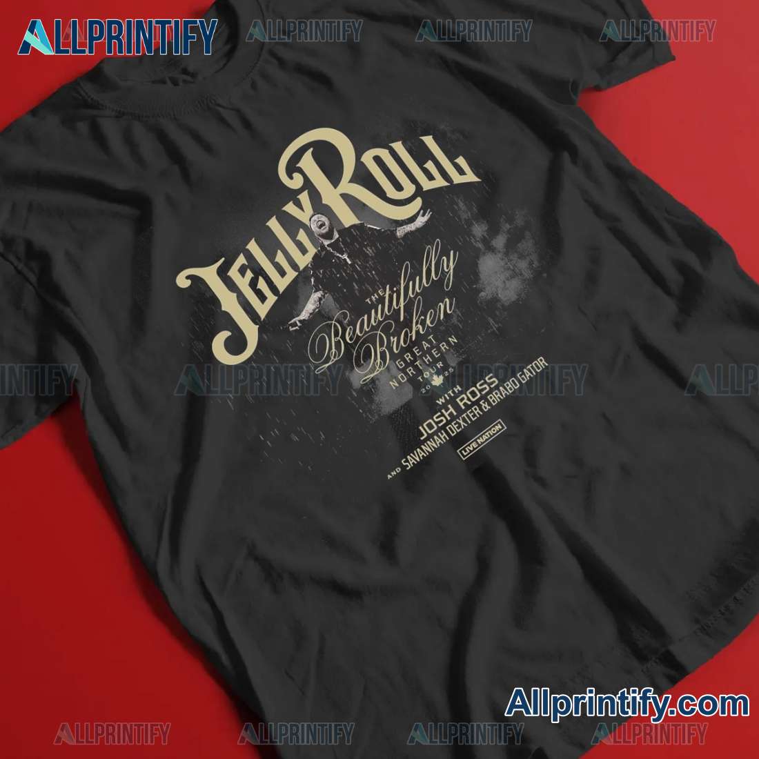 Jelly Roll The Beautifully Broken Great Northern Tour 2025 Classic Shirt afuIeJT