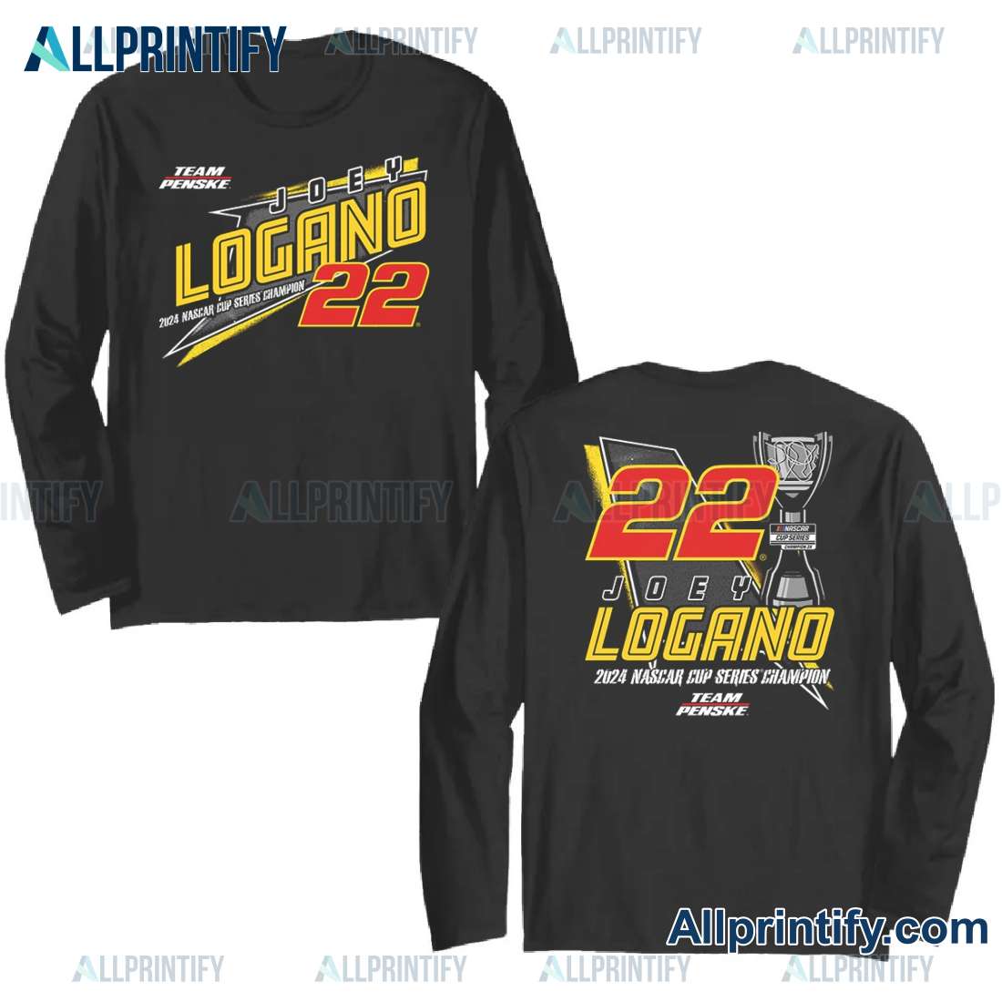 Joey Logano #22 2024 Nascar Cup Series Champion Unisex T-shirt-a cfNF4nS