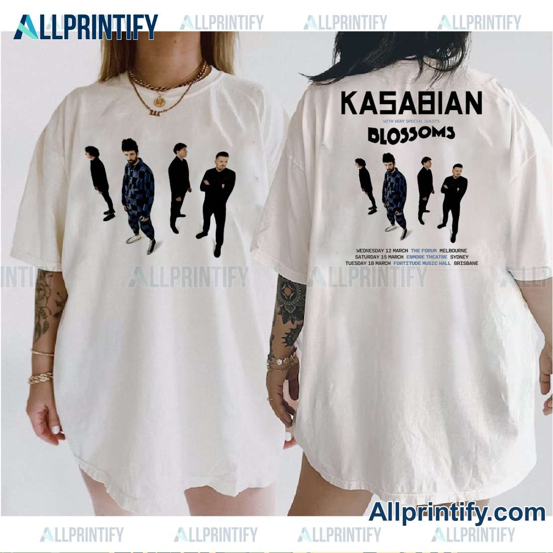 Kasabian Blossoms Australia Tour 2025 Unisex T-shirt fTxDV60