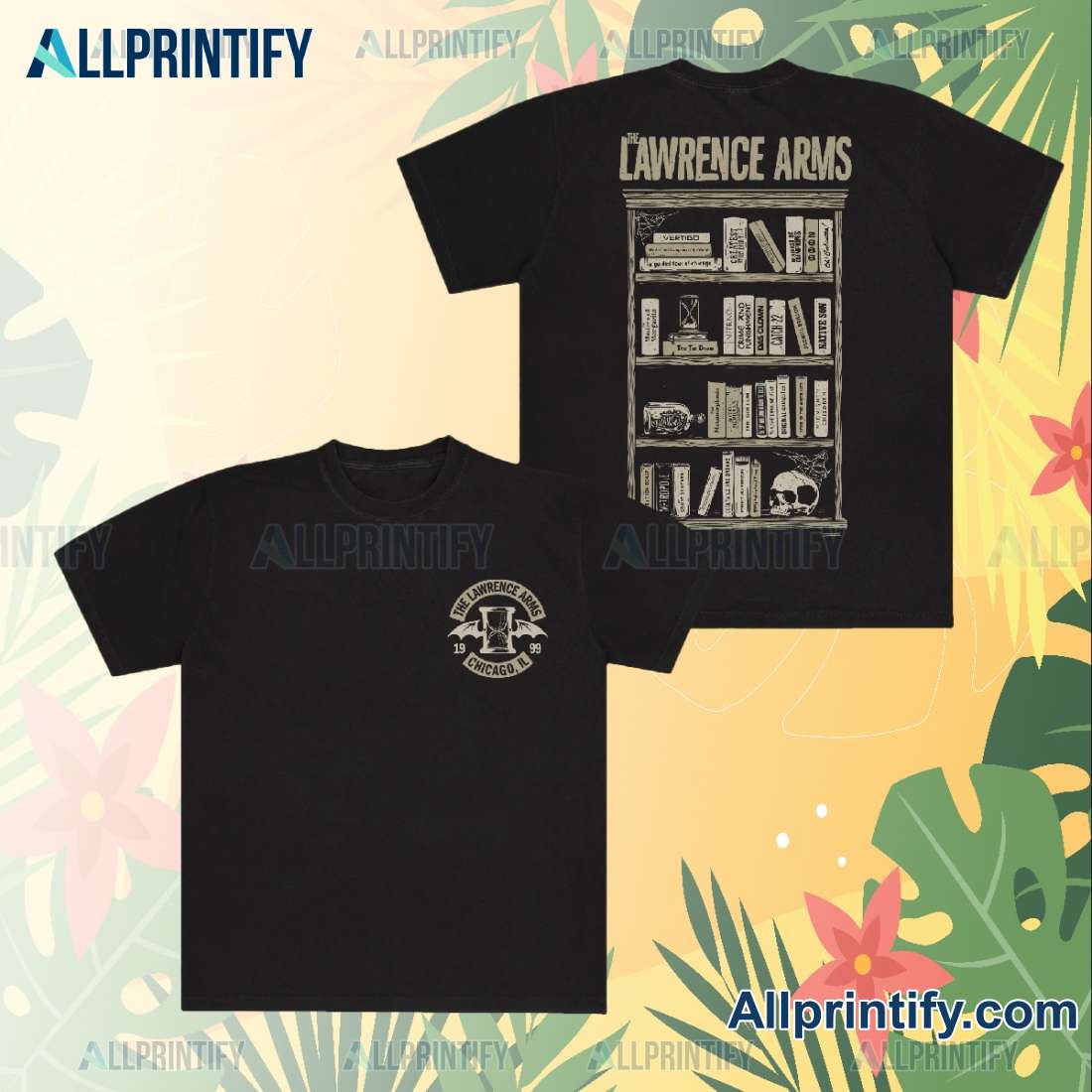 Lawrence Arms 25th Anniversary Bookshelf Unisex T-shirt qWHhY8V