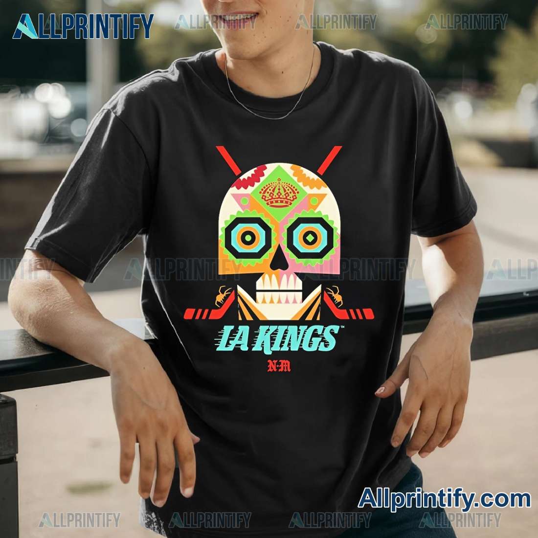 Los Angeles Kings 2024 Día De Muertos Classic Men Shirt YaySbdj