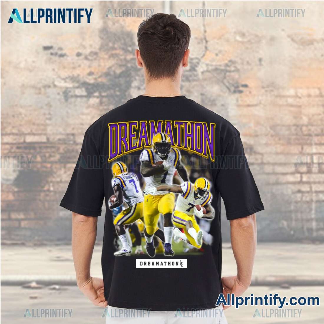 Lsu Tigers Leonard Fournette Bayou Dreams Graphic Classic Men Shirt-a aDJcF9E