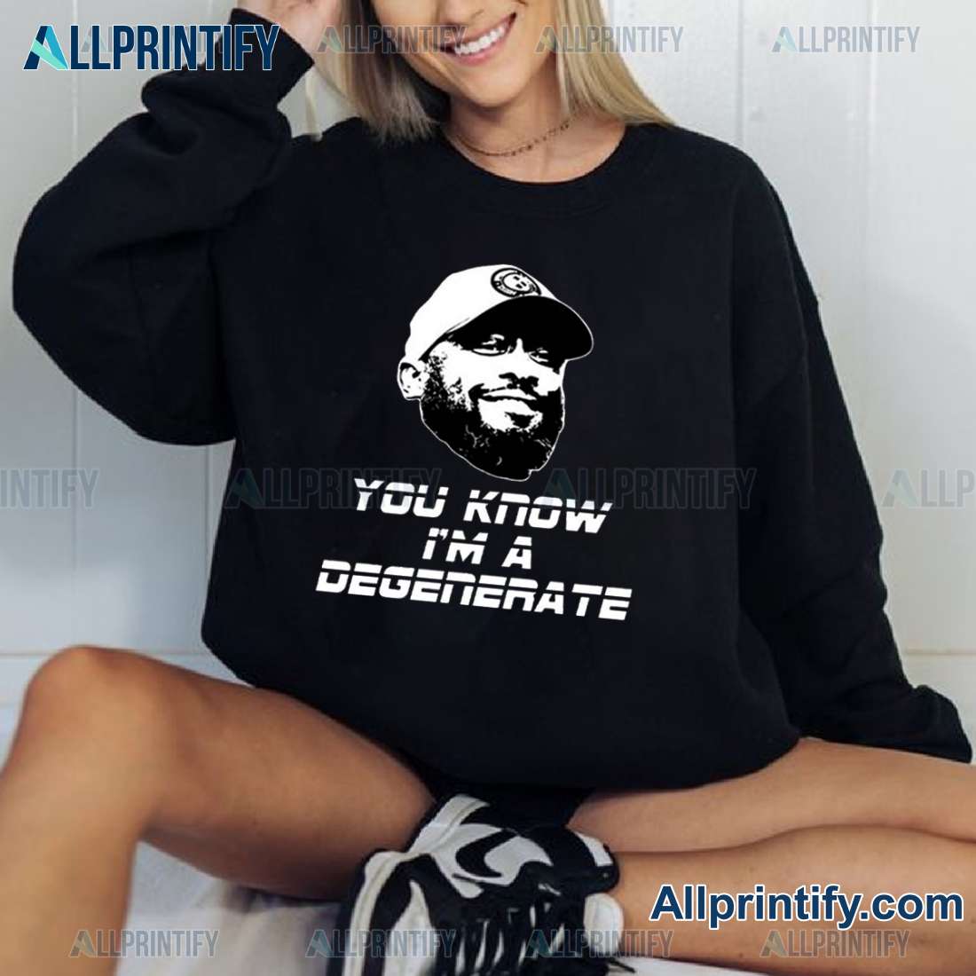 Mike Tomlin Pittsburgh Steelers You Know I'm A Degenerate Unisex T-shirt eqtTaRB