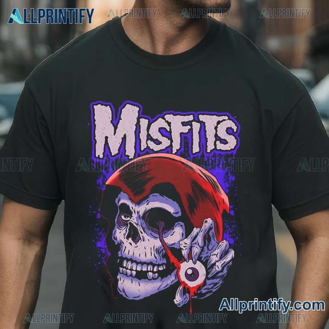 Misfits Evil Eye Fiend A.d. Graphic Unisex T-shirt-a kvs34BN