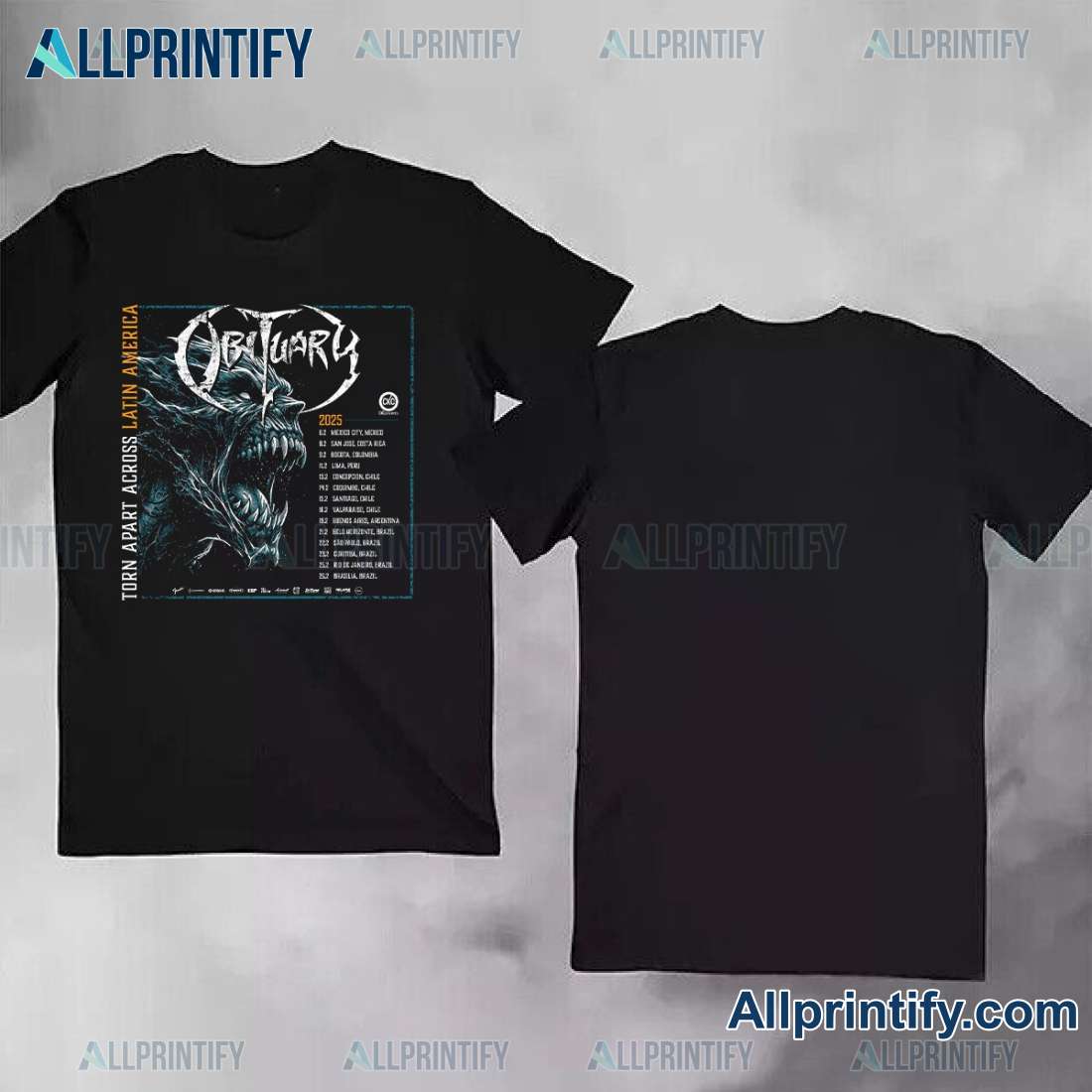 Obituary Torn Apart Across Latin America Unisex T-shirt 0YLtPjv