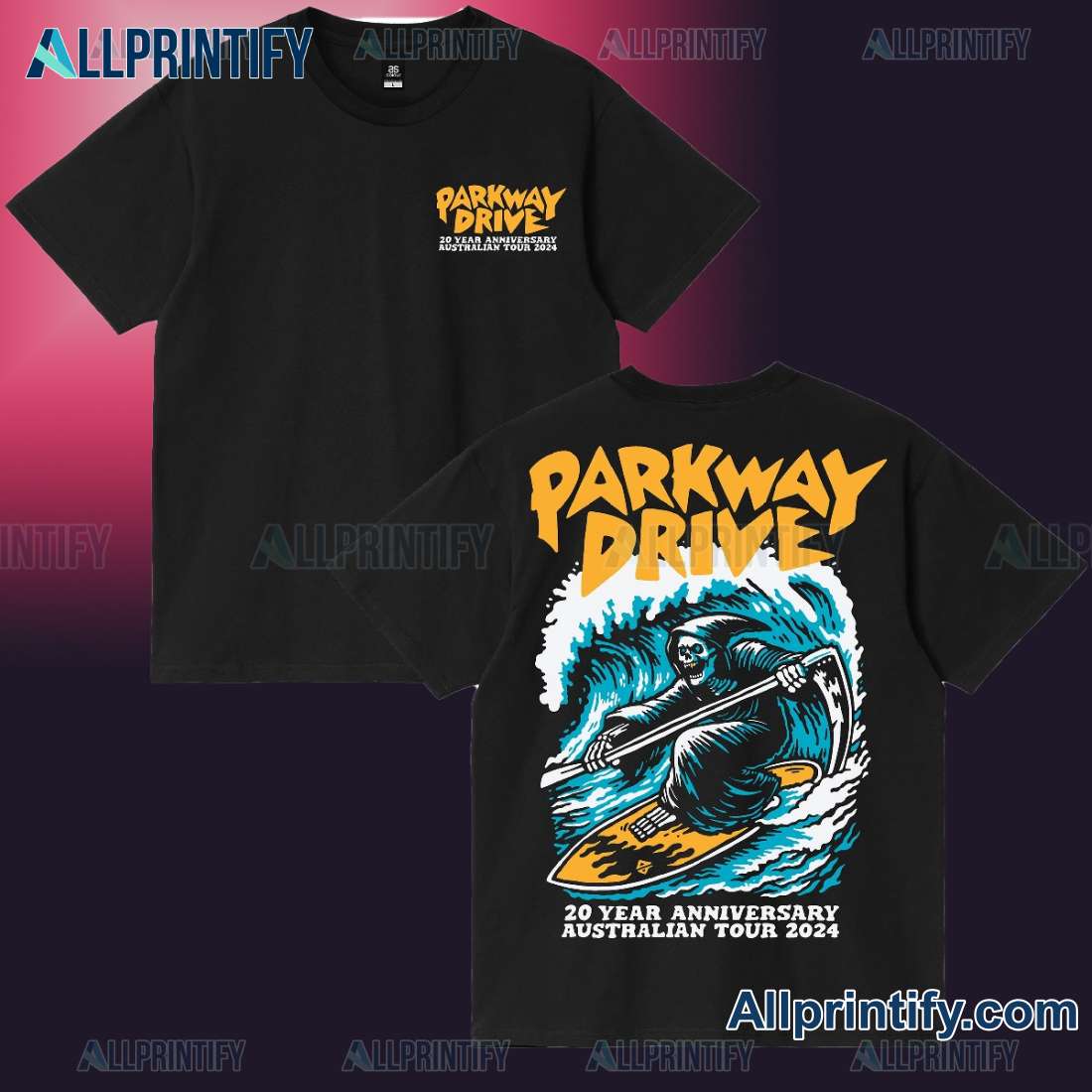 Parkway Drive 20 Year Anniversary Australian Tour 2024 Unisex T-shirt zGYRhIQ