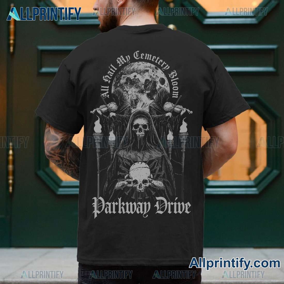 Parkway Drive All Nail My Sematary Bloom Reaper Violin Classic Shirt oQWHn52