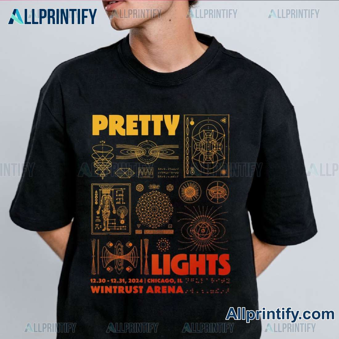 Pretty Lights Chicago, Il Wintrust Arena Classic Men Shirt-a ZVj4CmM