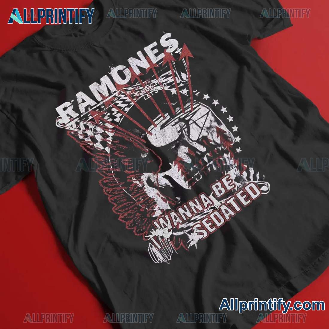 Ramones Wanna Be Sedated Unisex T-shirt-a JLhz5Ao