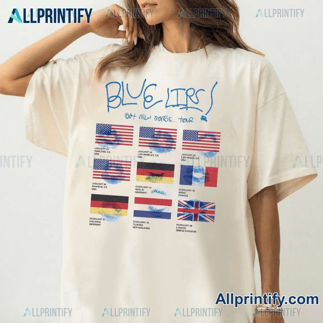 Schoolboy Q Blue Lips Live Tour 2025 Unisex T-shirt U2xsFHV