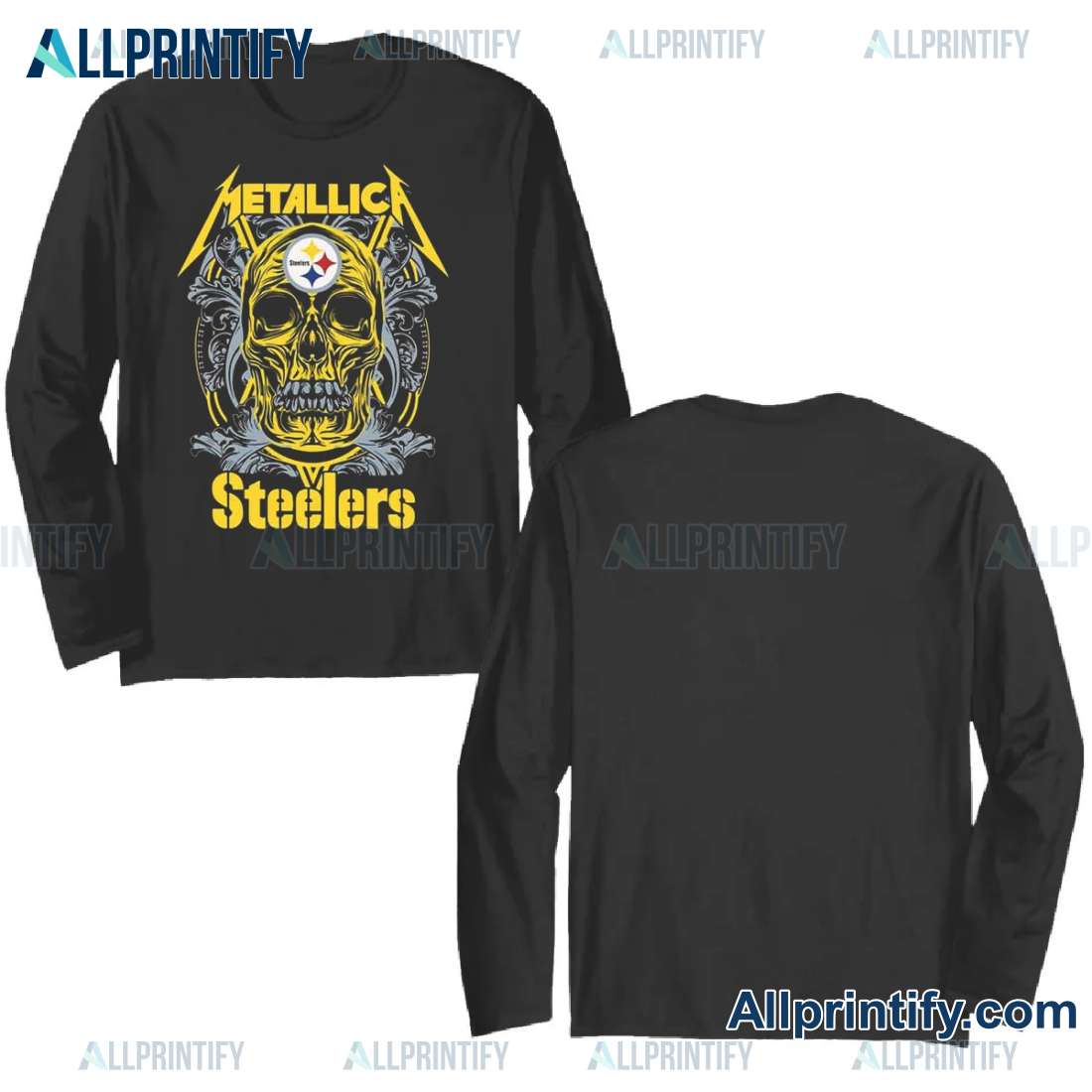 Skull Metallica Pittsburgh Steelers NFL Classic Men Shirt-a p05YcPT