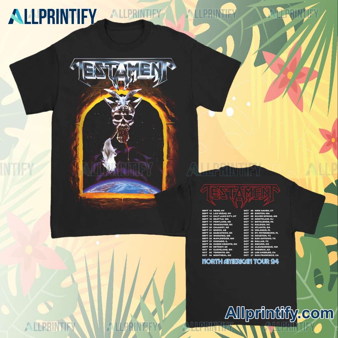 Testament North America Tour 2024 T-shirt PyS4QDF