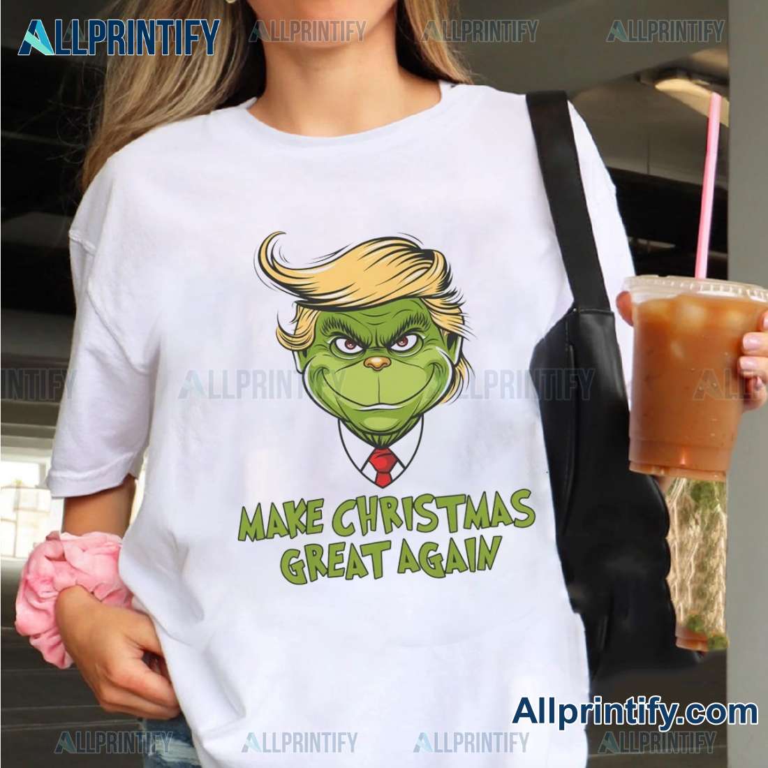 Trump Make Christmas Great Again Graphic Classic Men Shirt-a NiqrxW8