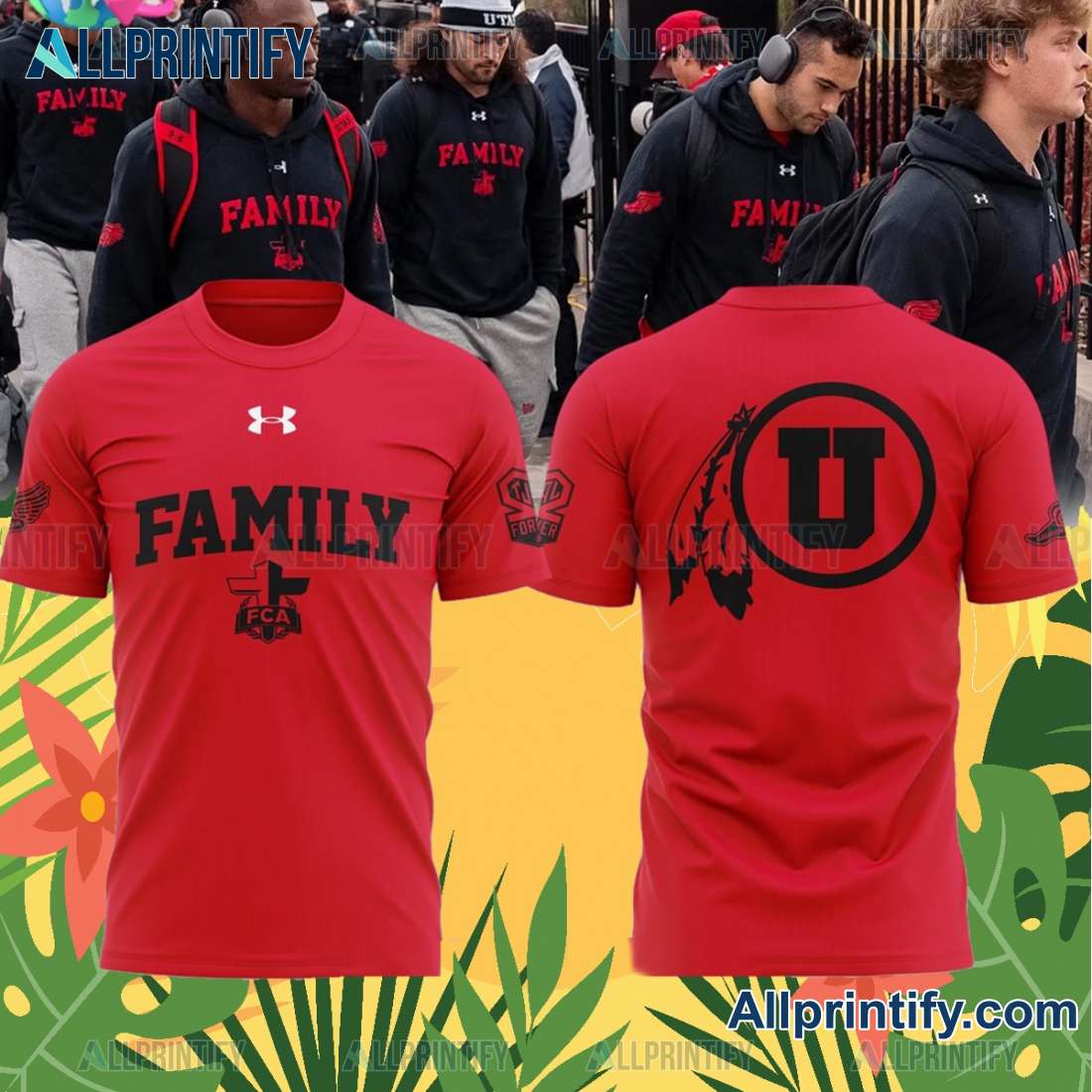 Utah Utes Football Family Forever Unisex T-shirt-a QnDv3qO