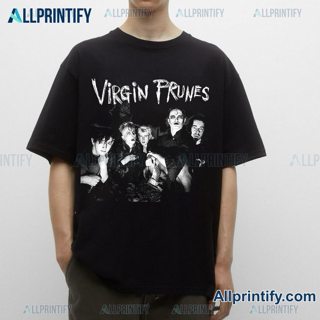 Virgin Prunes Decline & Fall Vintage Graphic Classic Men Shirt KUNavzq