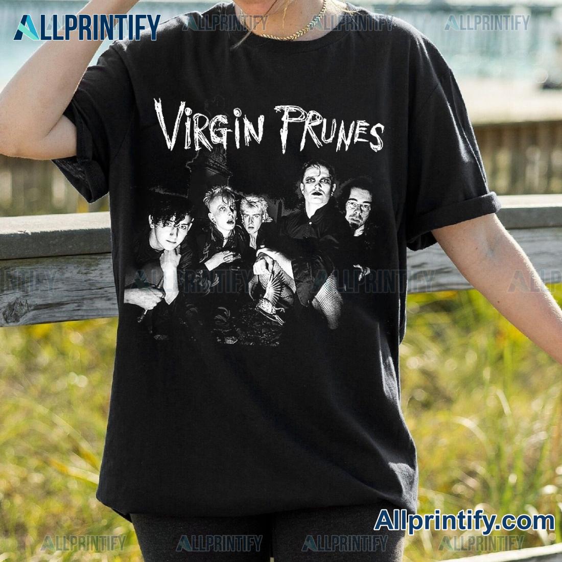 Virgin Prunes Decline & Fall Vintage Graphic Classic Men Shirt-a QzCAuel