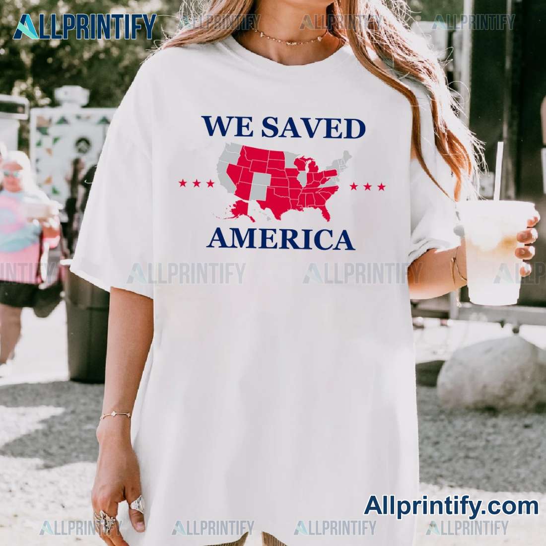 We Saved America 2024 Graphic Classic Men Shirt-a ArDI6HS