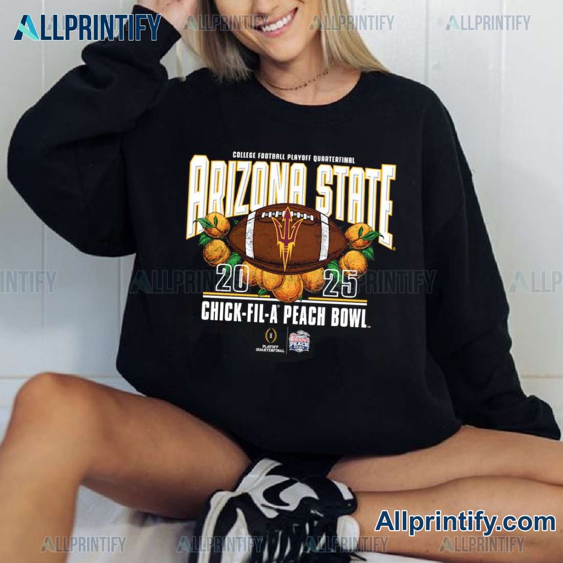 Arizona State Sun Devils Chick Fil A Peach Bowl 2025 Unisex T-shirt HJ76EiM