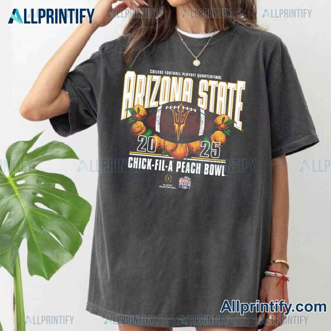 Arizona State Sun Devils Chick Fil A Peach Bowl 2025 Unisex T-shirt-a gKpeSsX