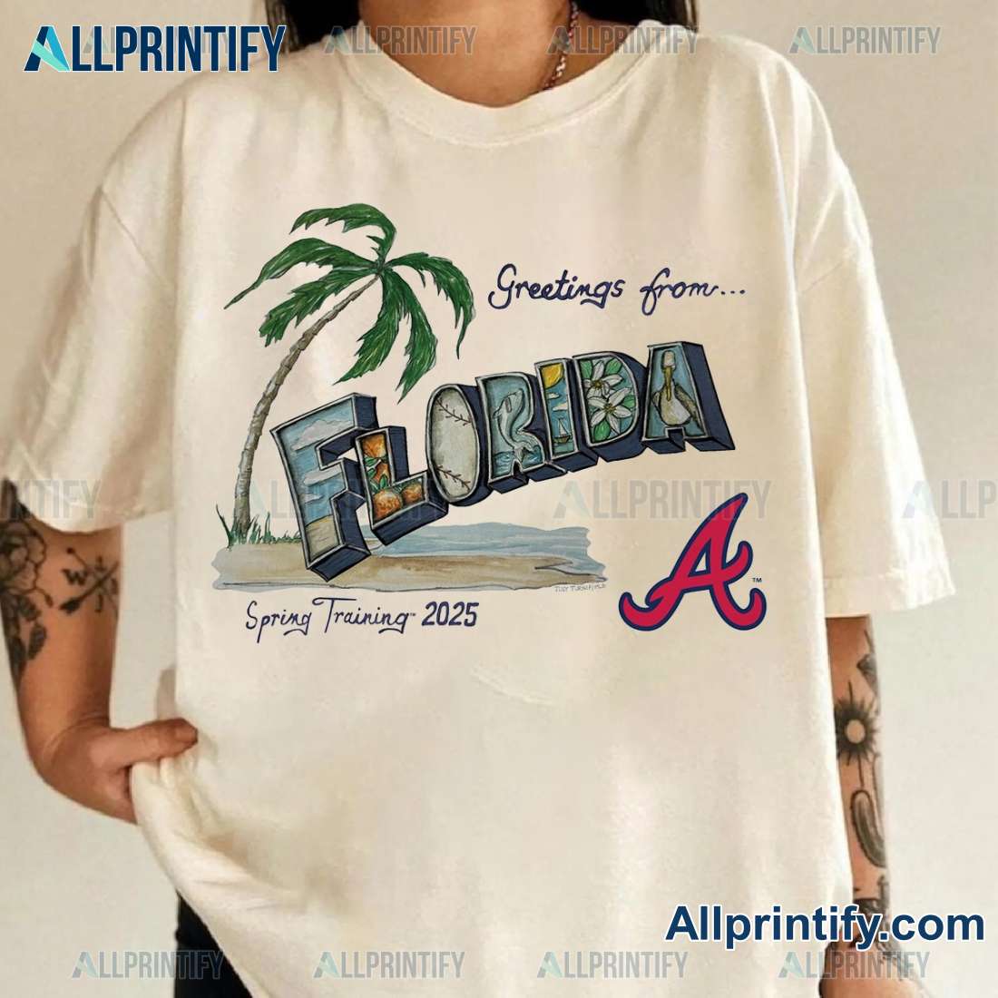 Atlanta Braves Greetings From Florida Spring Training 2025 Unisex T-shirt rCHRU1f