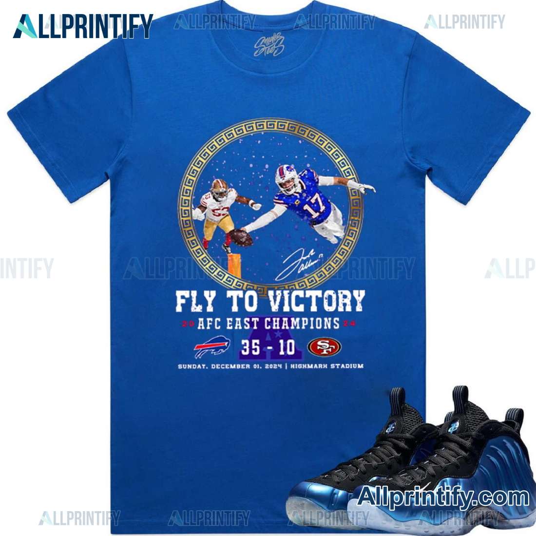 Buffalo Bills Fly To Victory 2024 Afc East Champions Unisex T-shirt yKWMhvk