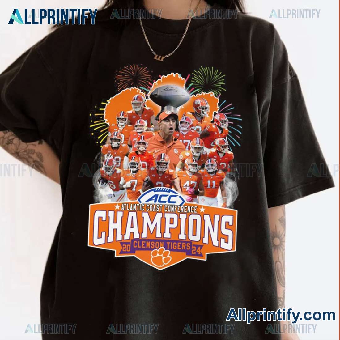 Clemson Tigers ACC Champions 2024 Unisex T-shirt-a FcHxZhA