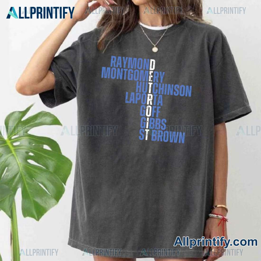 Detroit Raymond Montgomery Hutchinson Laporta Goff Gibbs St Brown Unisex T-shirt-a CdFzXy6