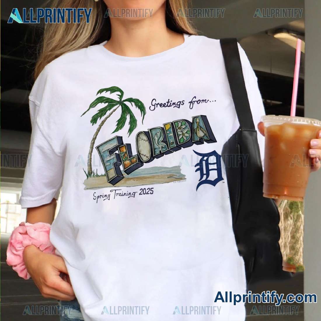 Detroit Tigers Greetings From Florida Spring Training 2025 Unisex T-shirt a6tNPZR