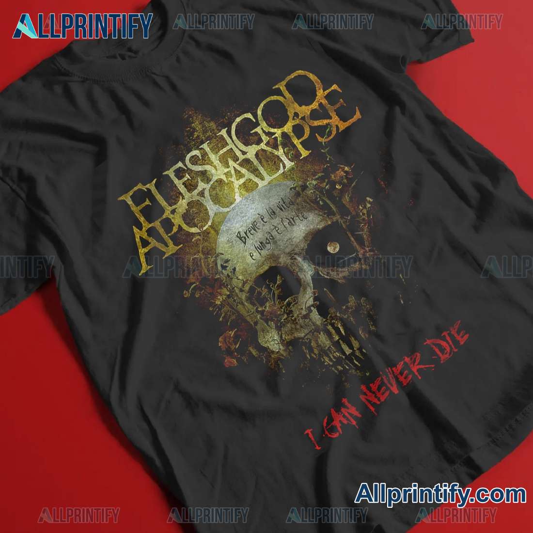 Fleshgod Apocalypse I Can Never Die Unisex T-shirt 5LrVx0e