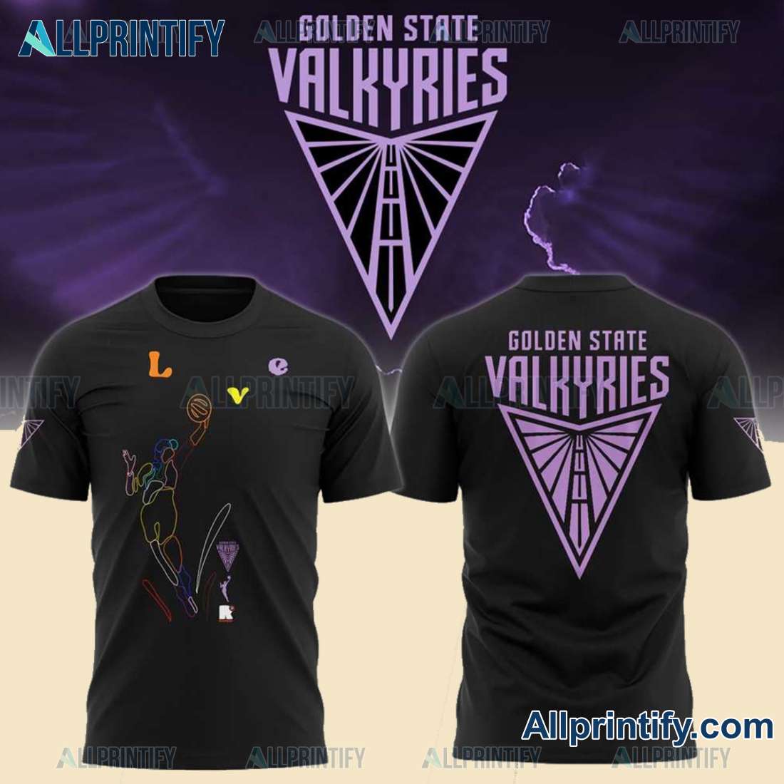 Golden State Valkyries 2025 Basketball Fan Love Graphic Unisex T-shirt fmIta9y