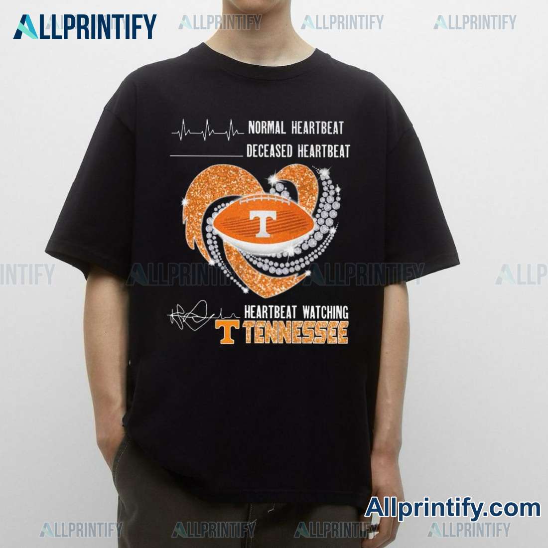 Heartbeat Watching Tennessee Volunteers 2025 Graphic Unisex T-shirt-a 75qj0Nz