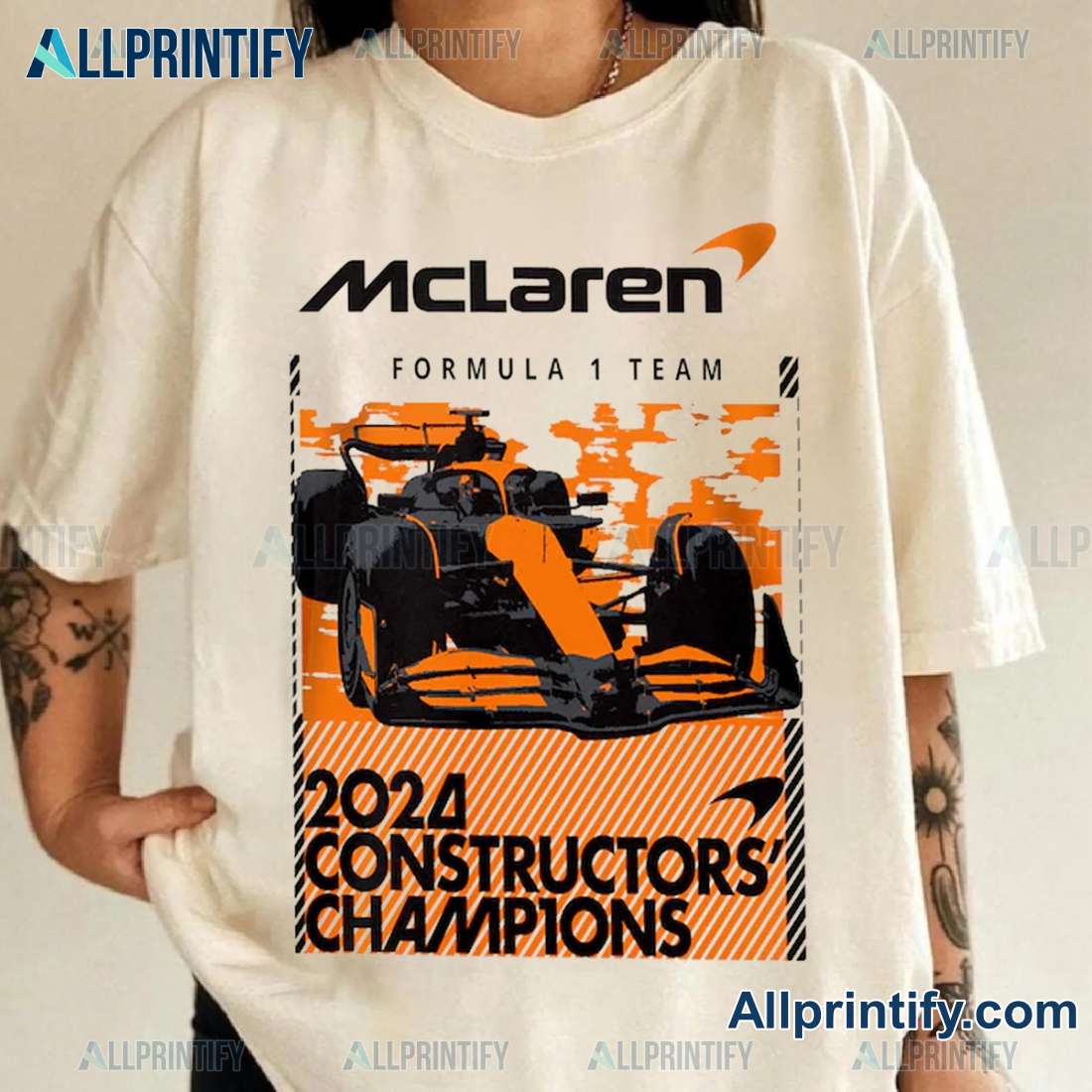 Mclaren F1 Team 2024 Constructors' Cup Champion Unisex T-shirt-a 0rebVim