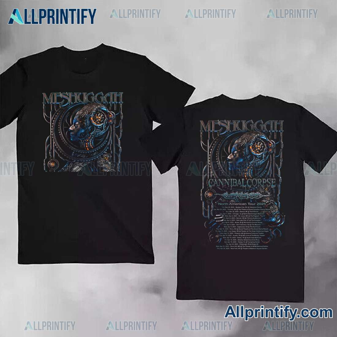 Meshuggah North American Tour 2025 Graphic Classic Men Shirt mf5MSQh