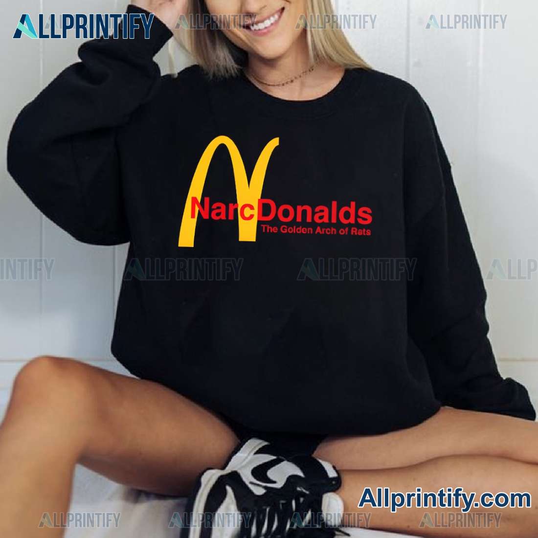 Narcdonalds The Golden Arches Of Rats Classic Men Shirt SCqY0fy