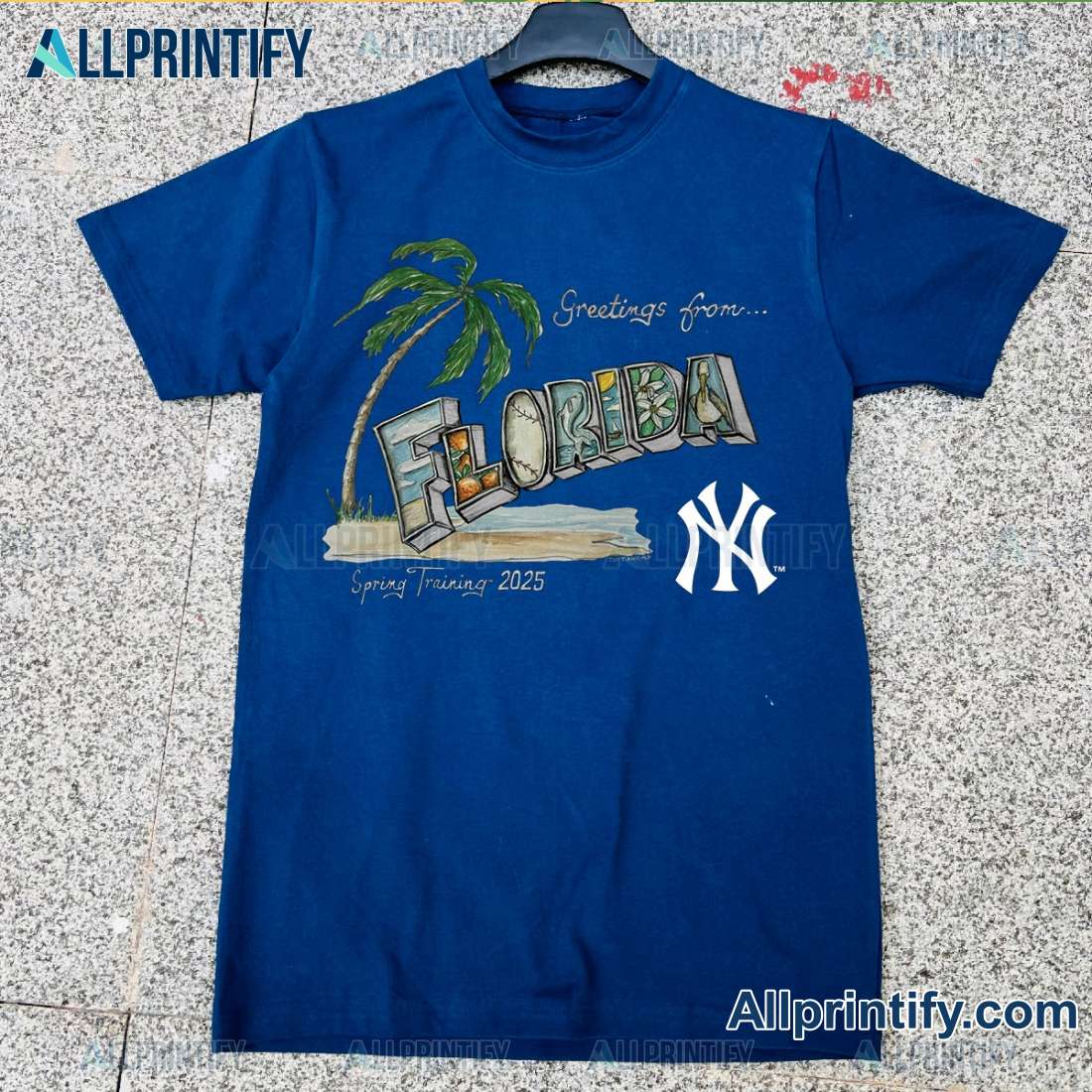 New York Yankees Greetings From Florida Spring Training 2025 Unisex T-shirt tLhQH01