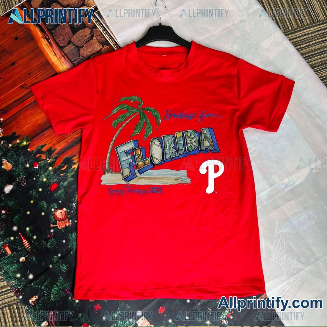 Philadelphia Phillies Greetings From Florida Spring Training 2025 Unisex T-shirt-a 57W4IZq