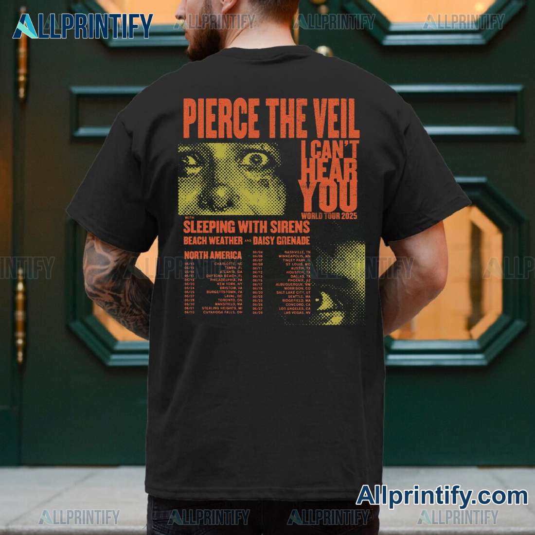 Pierce The Veil I Can't Hear You World Tour 2025 Graphic Classic T-shirt jLOeYEW