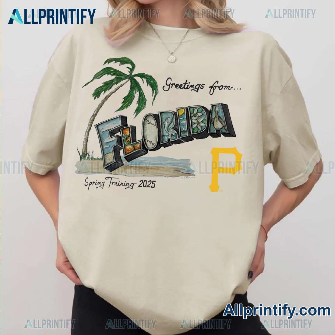 Pittsburgh Pirates Greetings From Florida Spring Training 2025 Unisex T-shirt EMT6ZwN