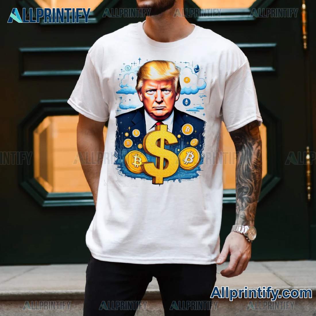 Donald Trump Meme Coin Unisex T-shirt rosMNS4