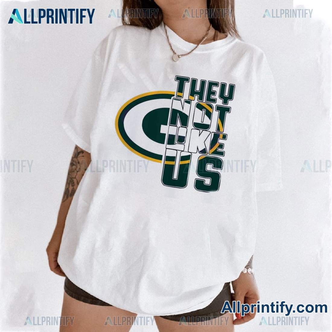 Green Bay Packers They Not Like Us Unisex T-shirt-a hLofTBj