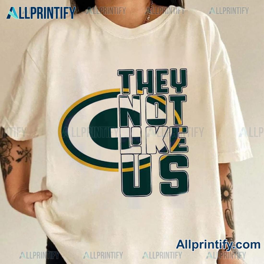 Green Bay Packers They Not Like Us Unisex T-shirt Kxb5OW6