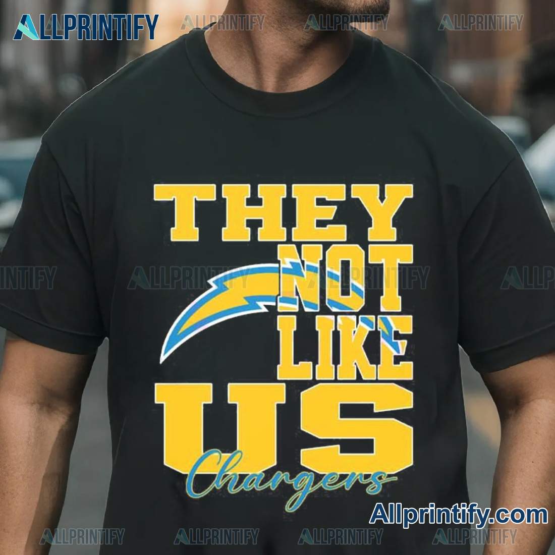 Los Angeles Chargers They Not Like Us Unisex T-shirt-a c6irv14