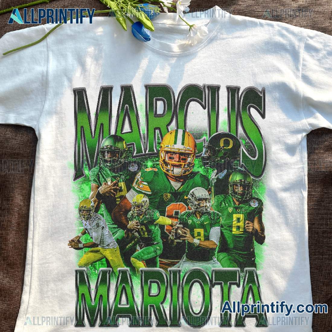 Marcus Mariota Oregon Ducks Graphic Unisex T-shirt krqtTal