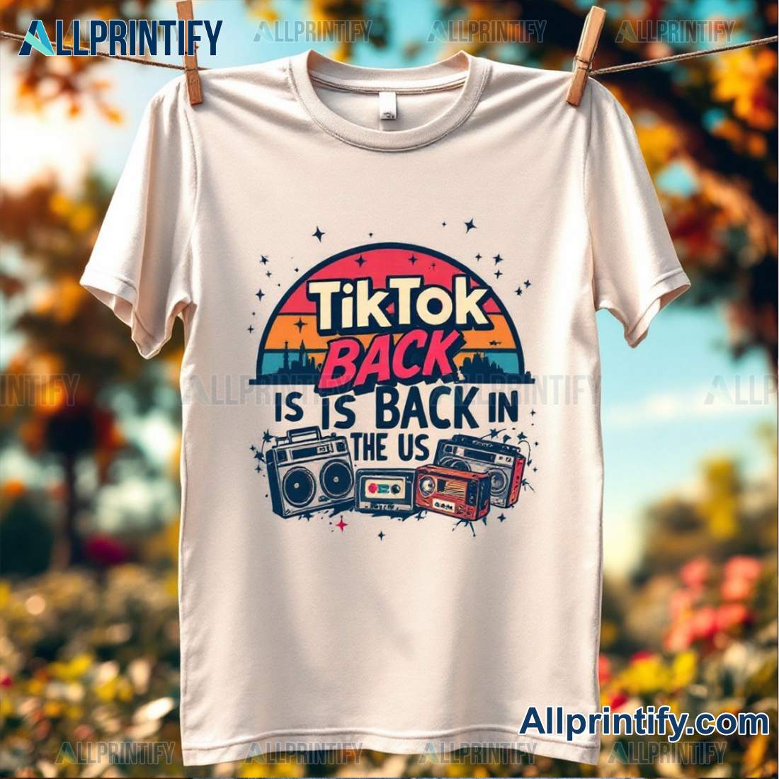 Trump Tiktok Is Back In The Us Unisex T-shirt 7iWoh9k